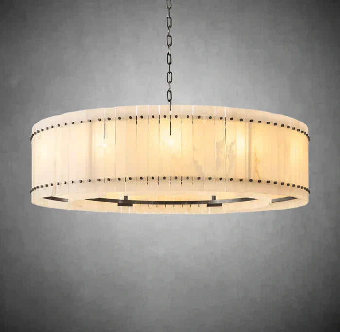 Sun Marcus Alabaster Round Chandelier