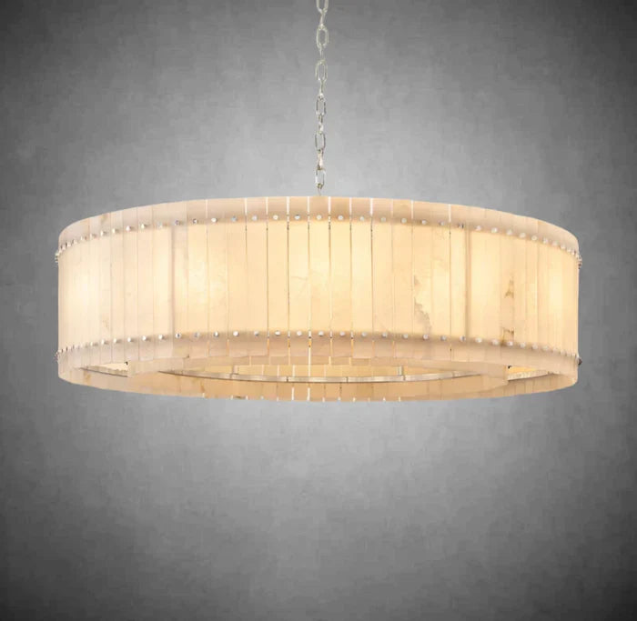 Sun Marcus Alabaster Round Chandelier