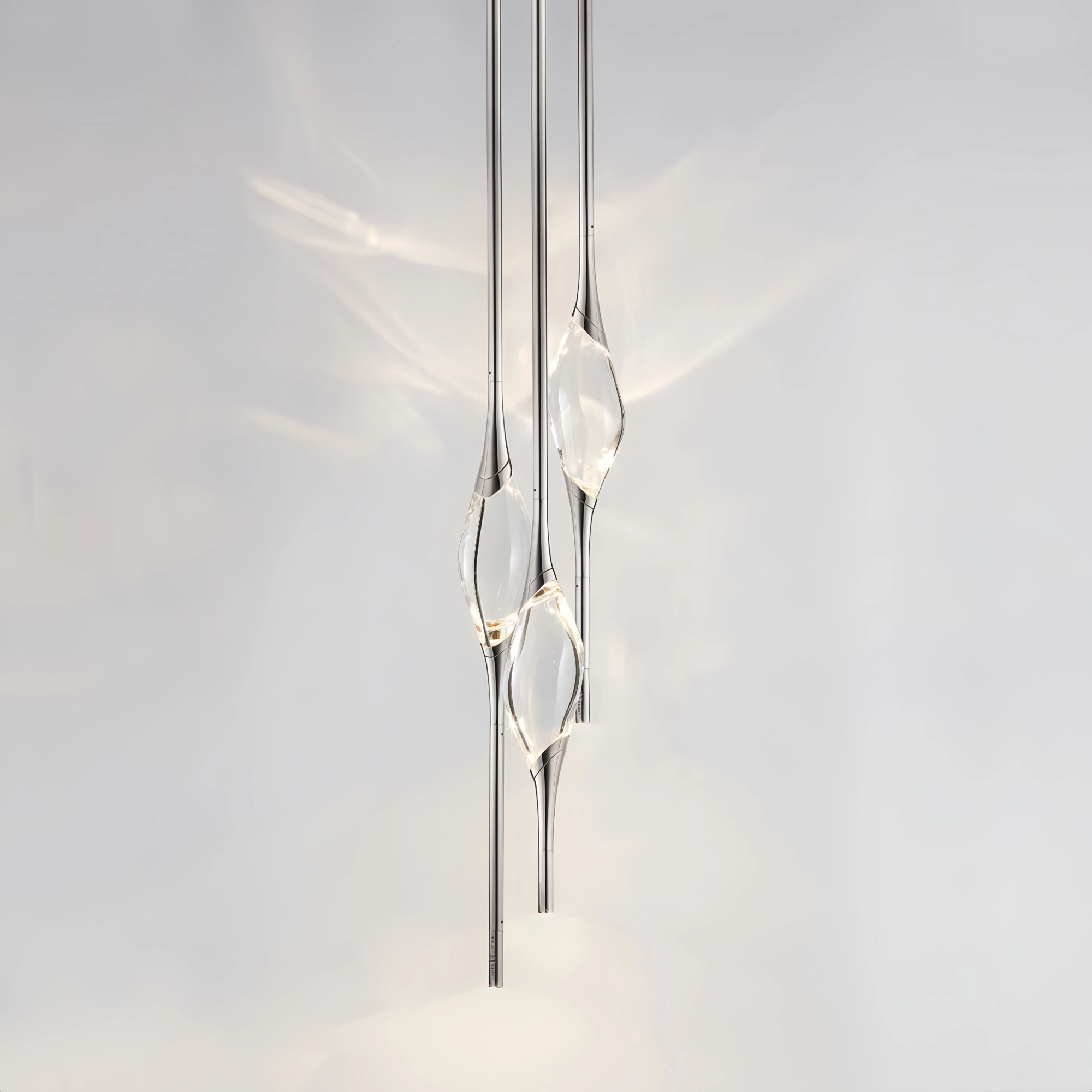Il Pezzo 12 Round Chandelier 3-Light-Nickel-Blushlighting