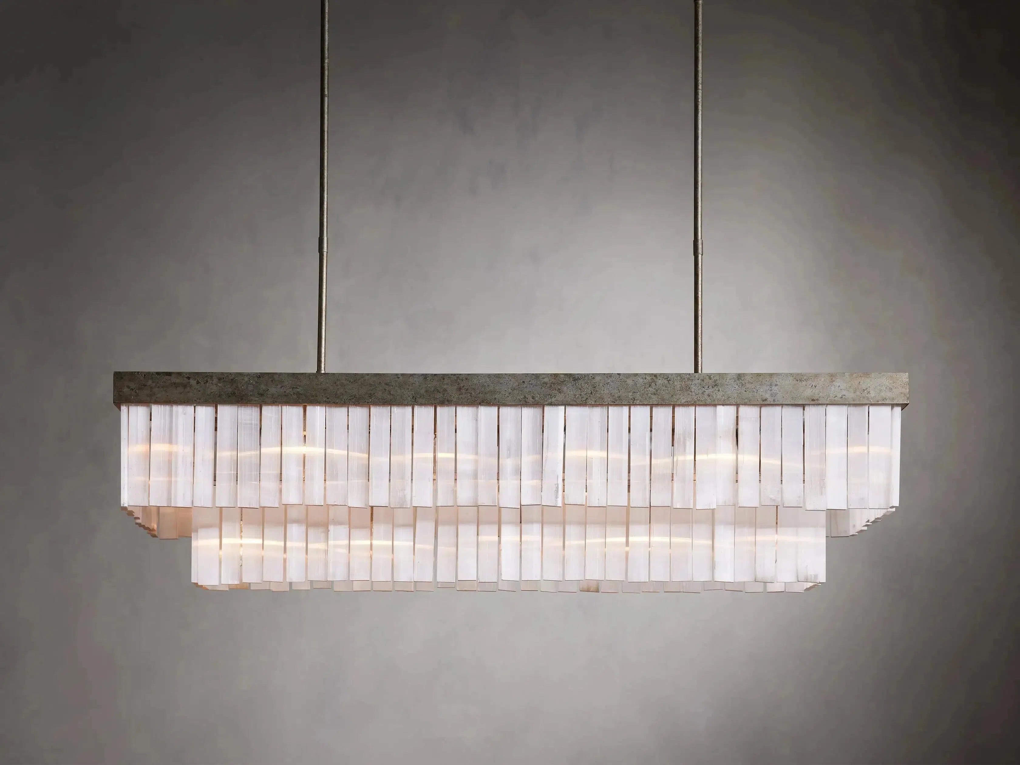Cameron Rectangular Alabaster Chandelier