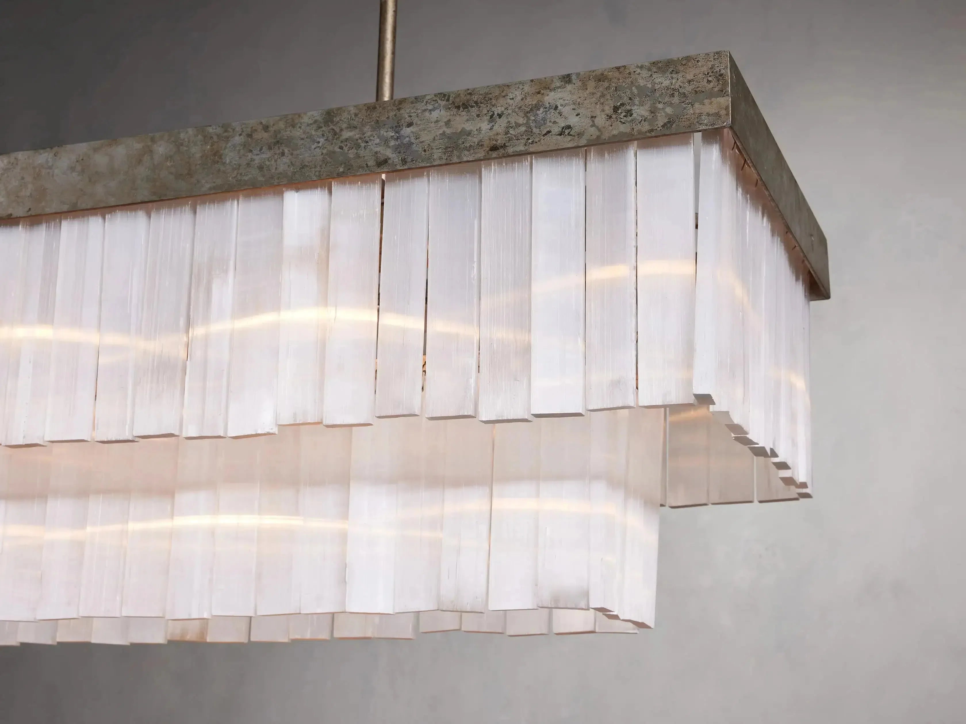 Cameron Rectangular Alabaster Chandelier