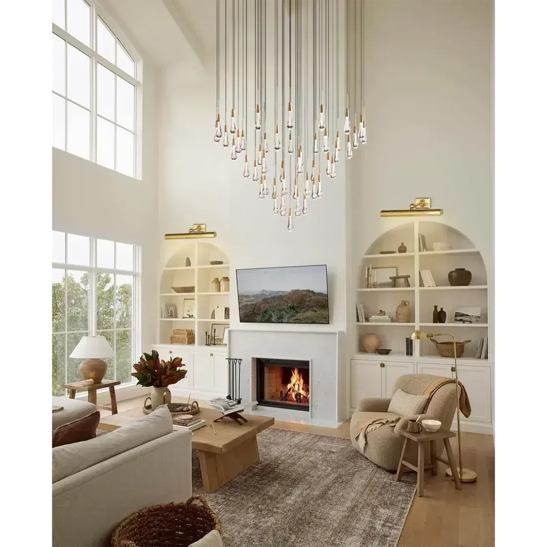 Soltaire Round Chandelier 17" 24" 36“ 58“
