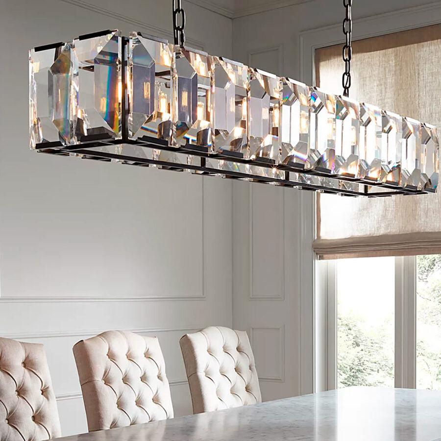 Harlew Crystal Rectangular Chandelier42''54''62''74"