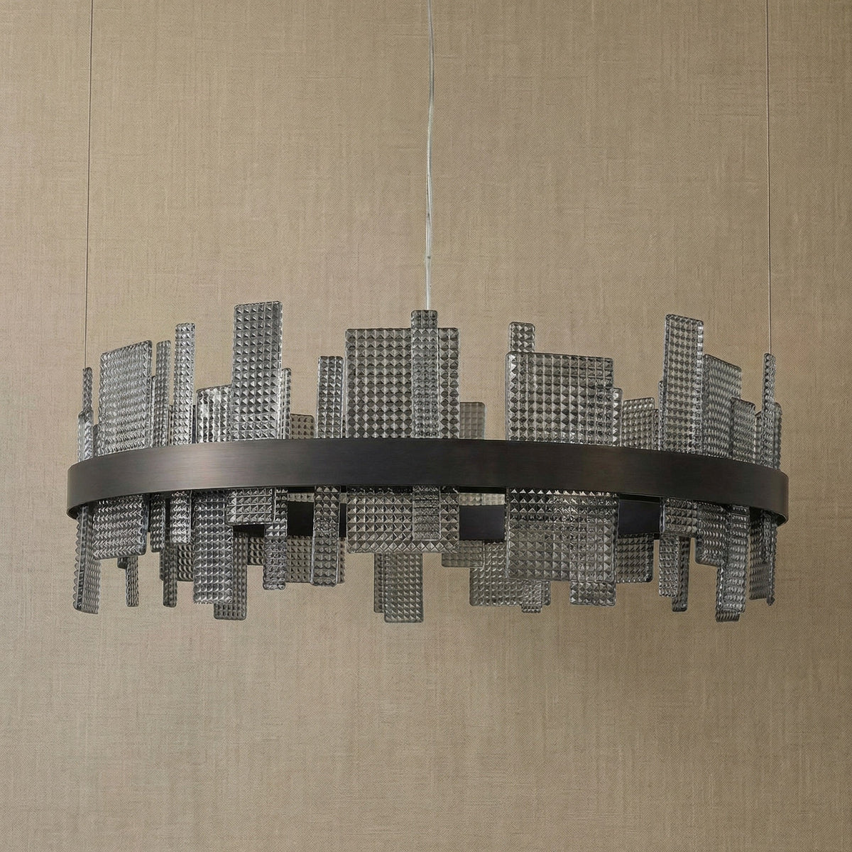 Lyra Round Glass Chandelier - view 7