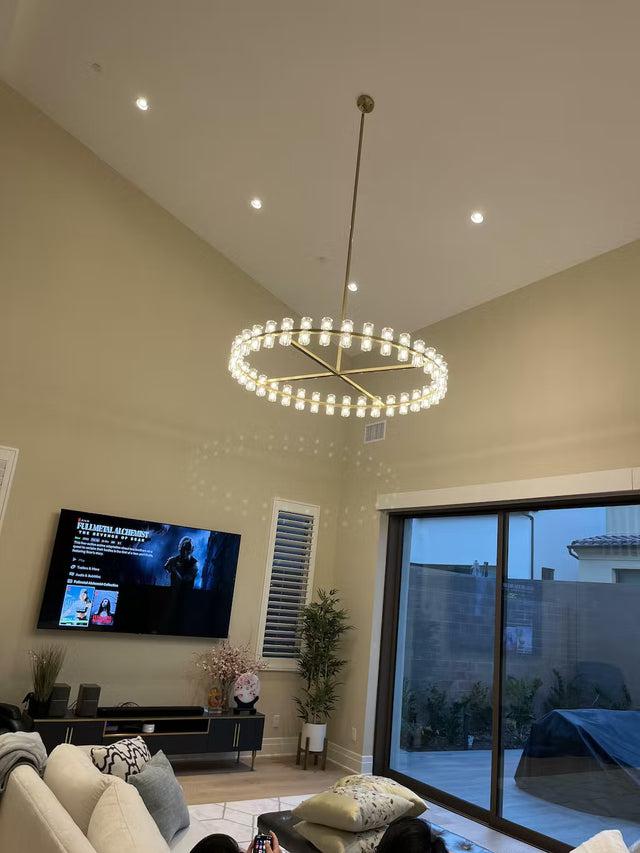 Arcachen Crystal Round Chandelier 36"
