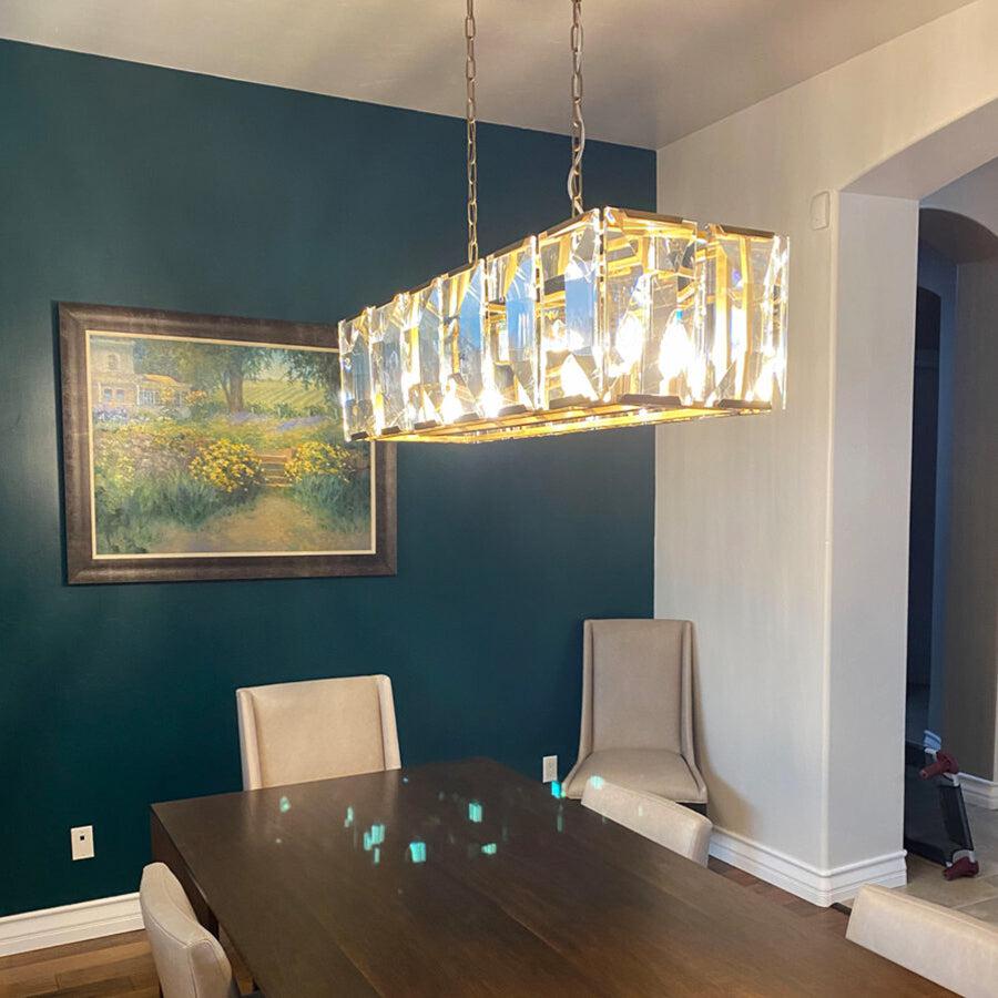 Harlew Crystal Rectangular Chandelier42''54''62''74"