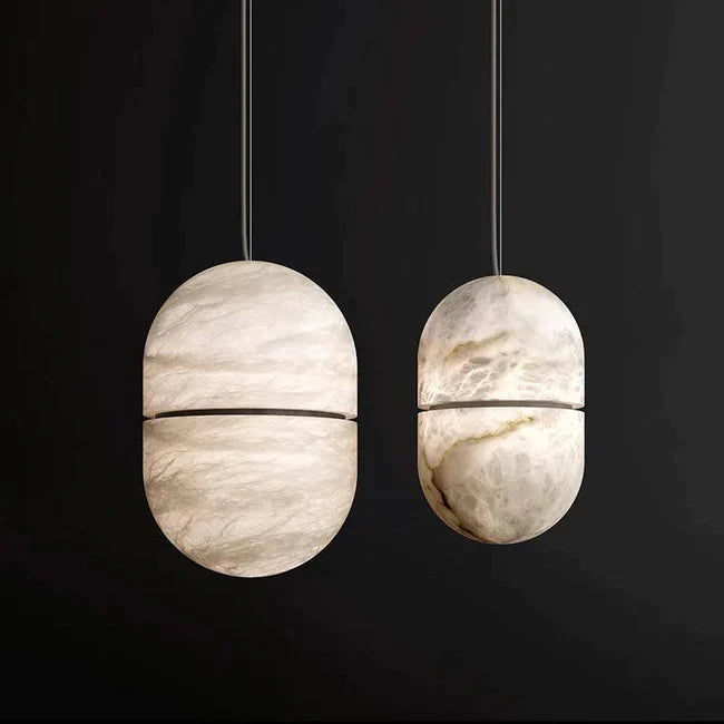 Alabaster Symmetry Pendant Light, Island Mini Pendant Light