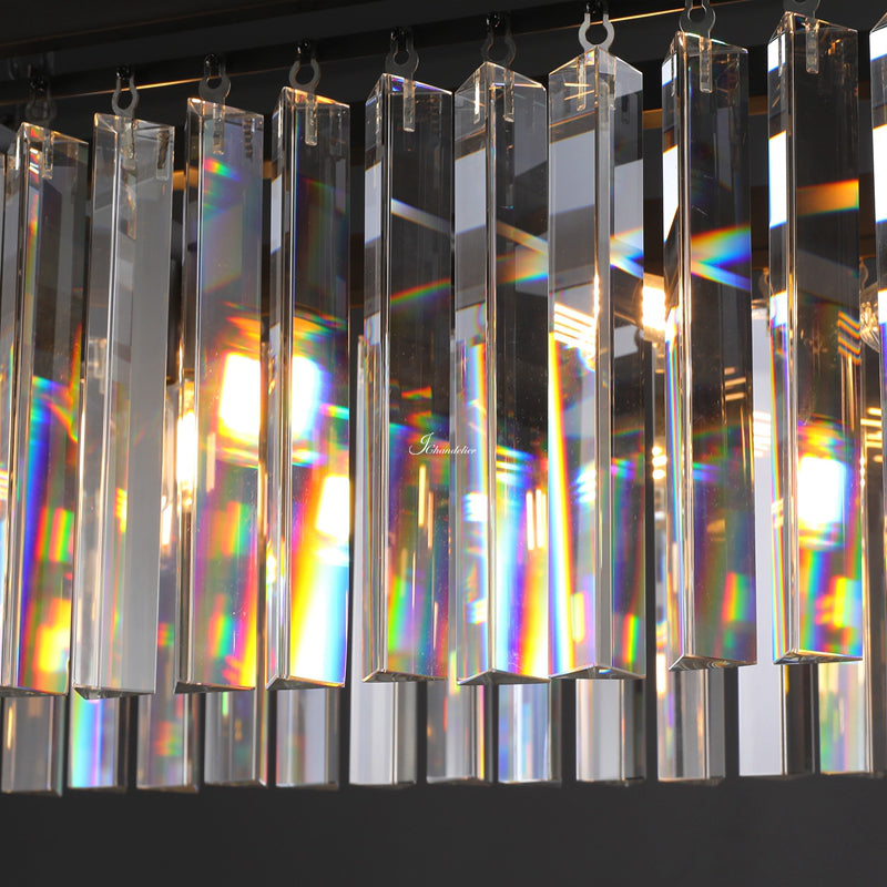 1920s Odaon Art Deco Rectangular Chandelier 40"