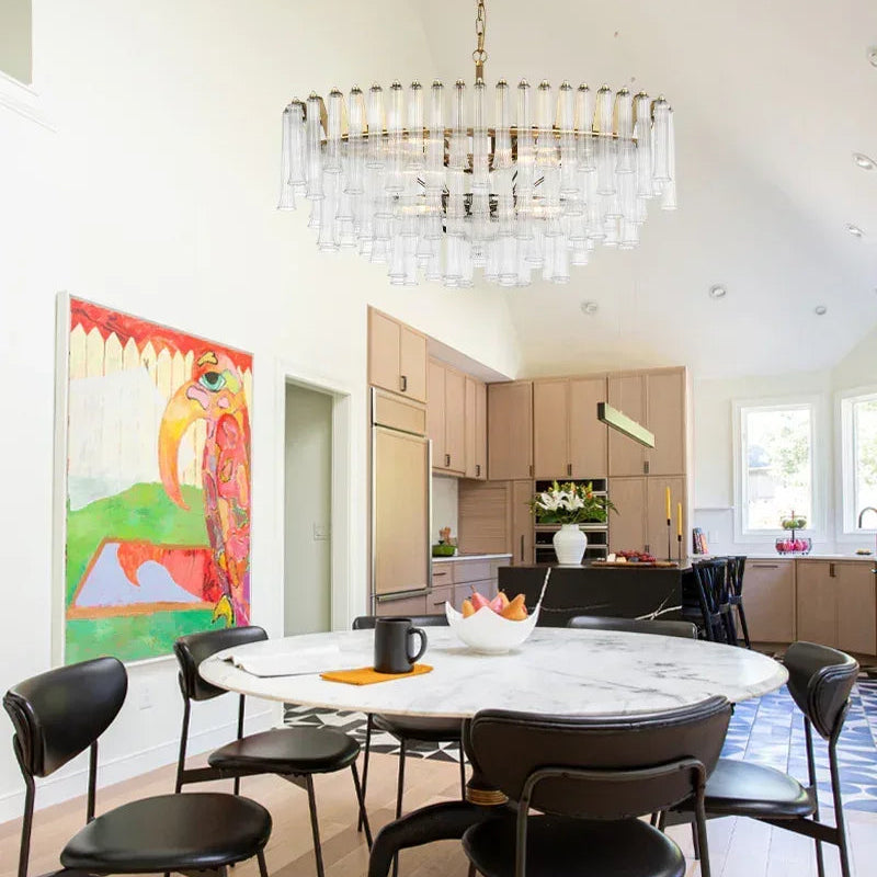 9 Light 20" Wide LED Lorelei Round Tiered Chandelier in Black Chain use for dining room American chandelier