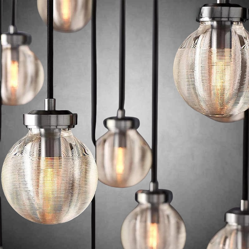 Pearls Round Chandelier 22"