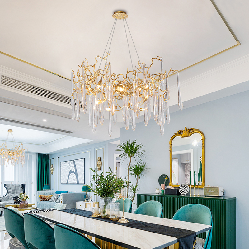 Cecily Modern Crystal Branch Chandelier - Ineffable Lighting