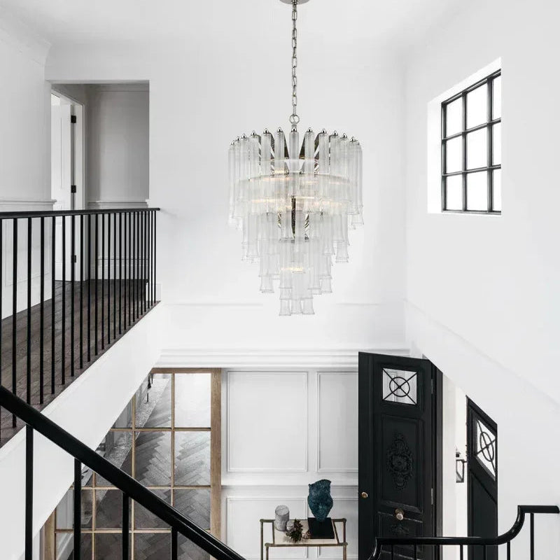 9 Light 20" Wide LED Lorelei Round Tiered Chandelier in Black Chain use for dining room American chandelier