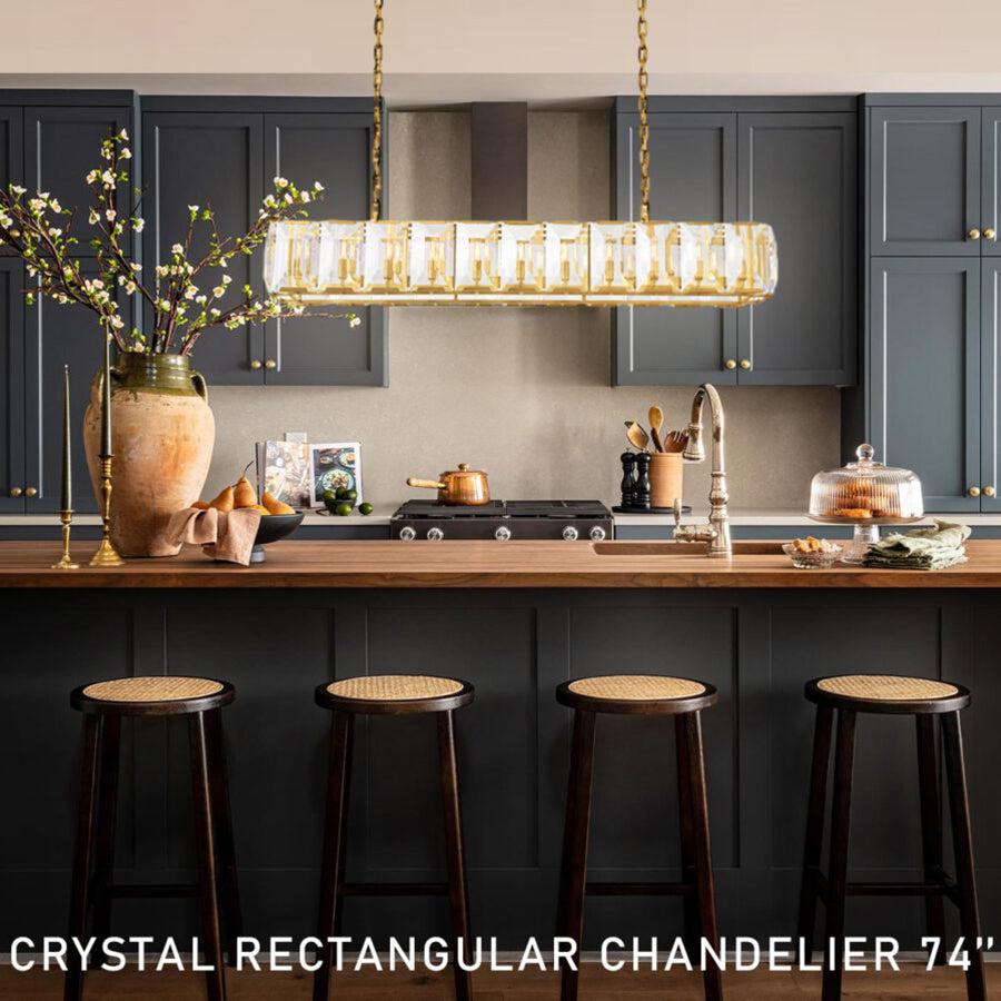 Harlew Crystal Rectangular Chandelier42''54''62''74"