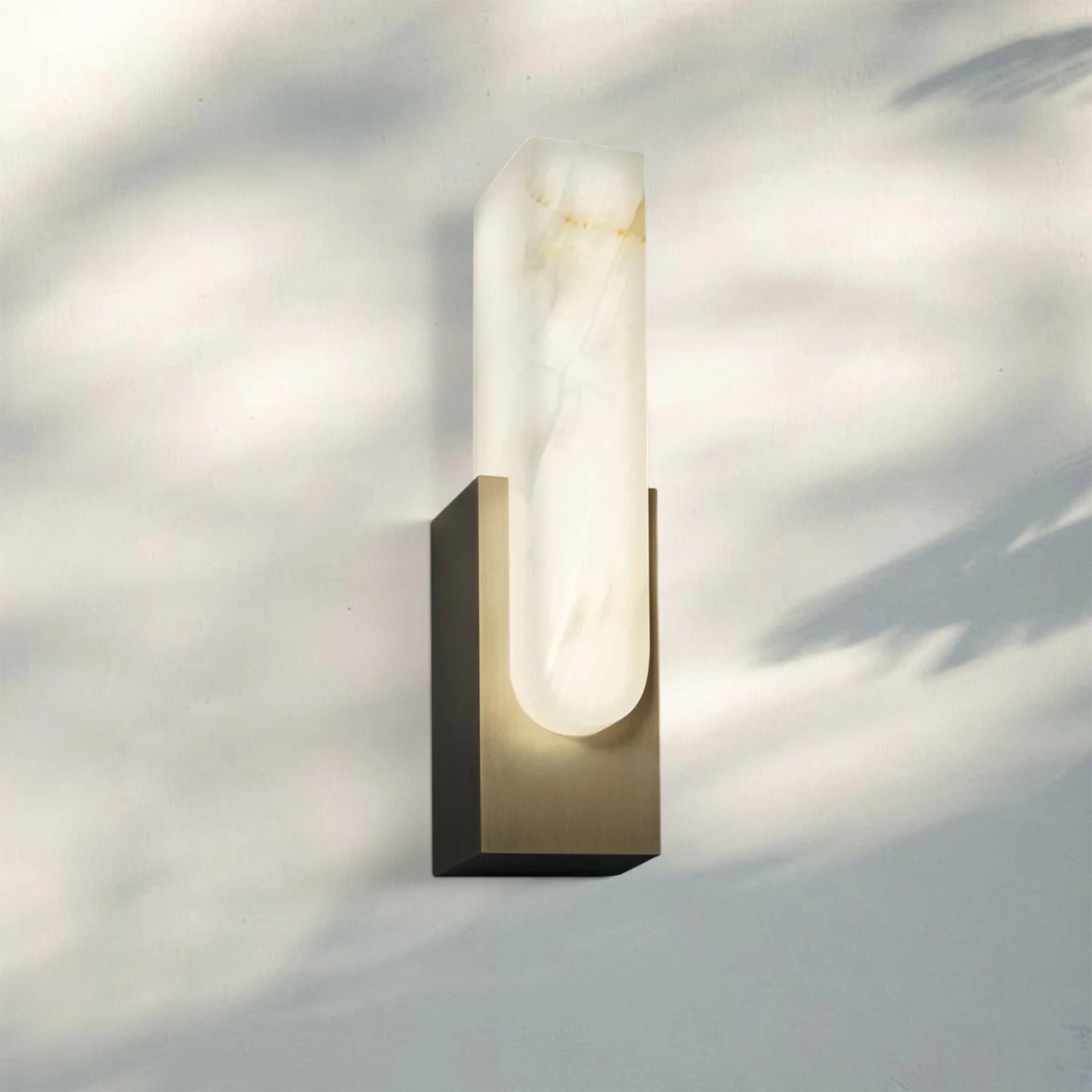 Aurora Alabaster Sconce Elegant LED Stone Lighting-Blushlighting