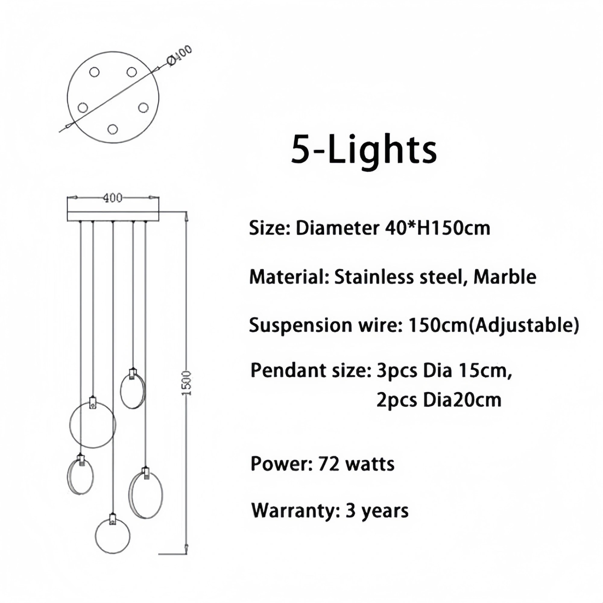 Alabaster Long Staircase Chandelier 5 styles-NORMAL-Blushlighting