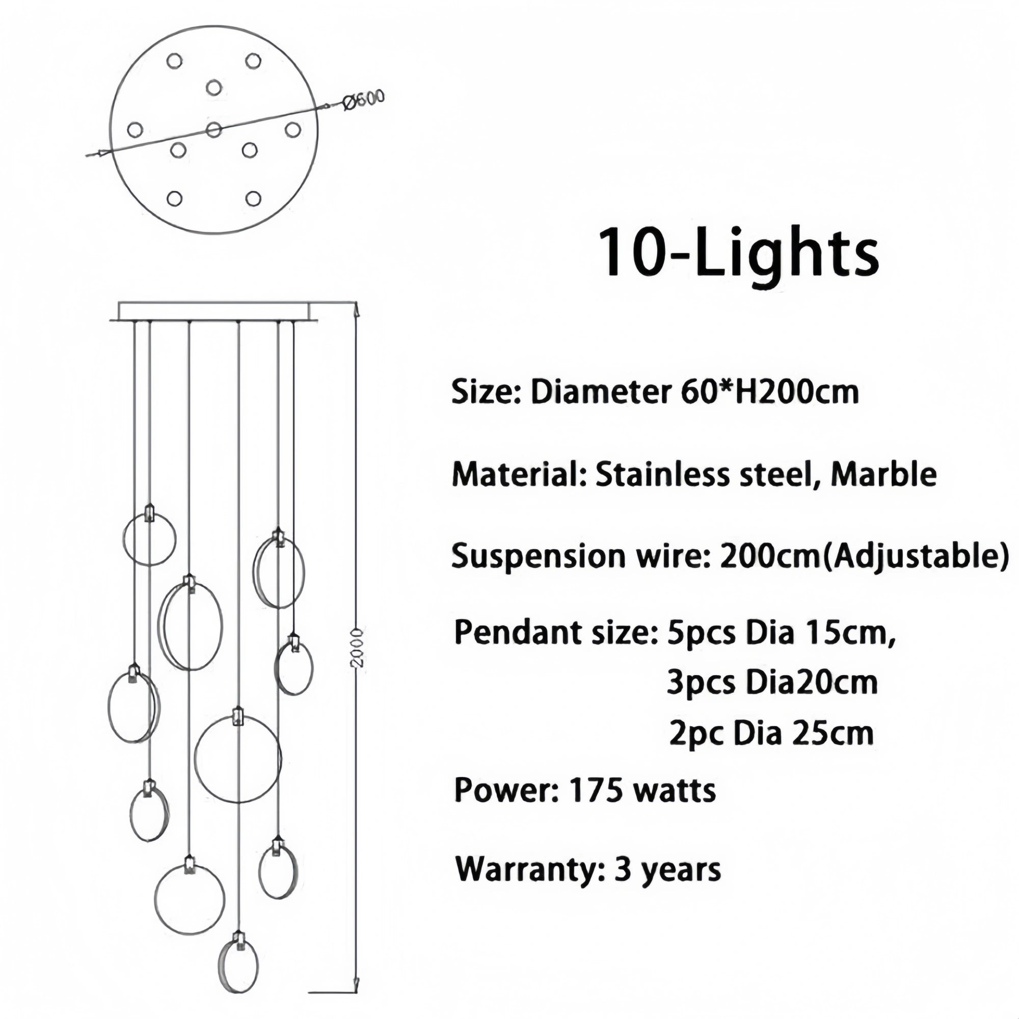 Alabaster Long Staircase Chandelier 5 styles-NORMAL-Blushlighting