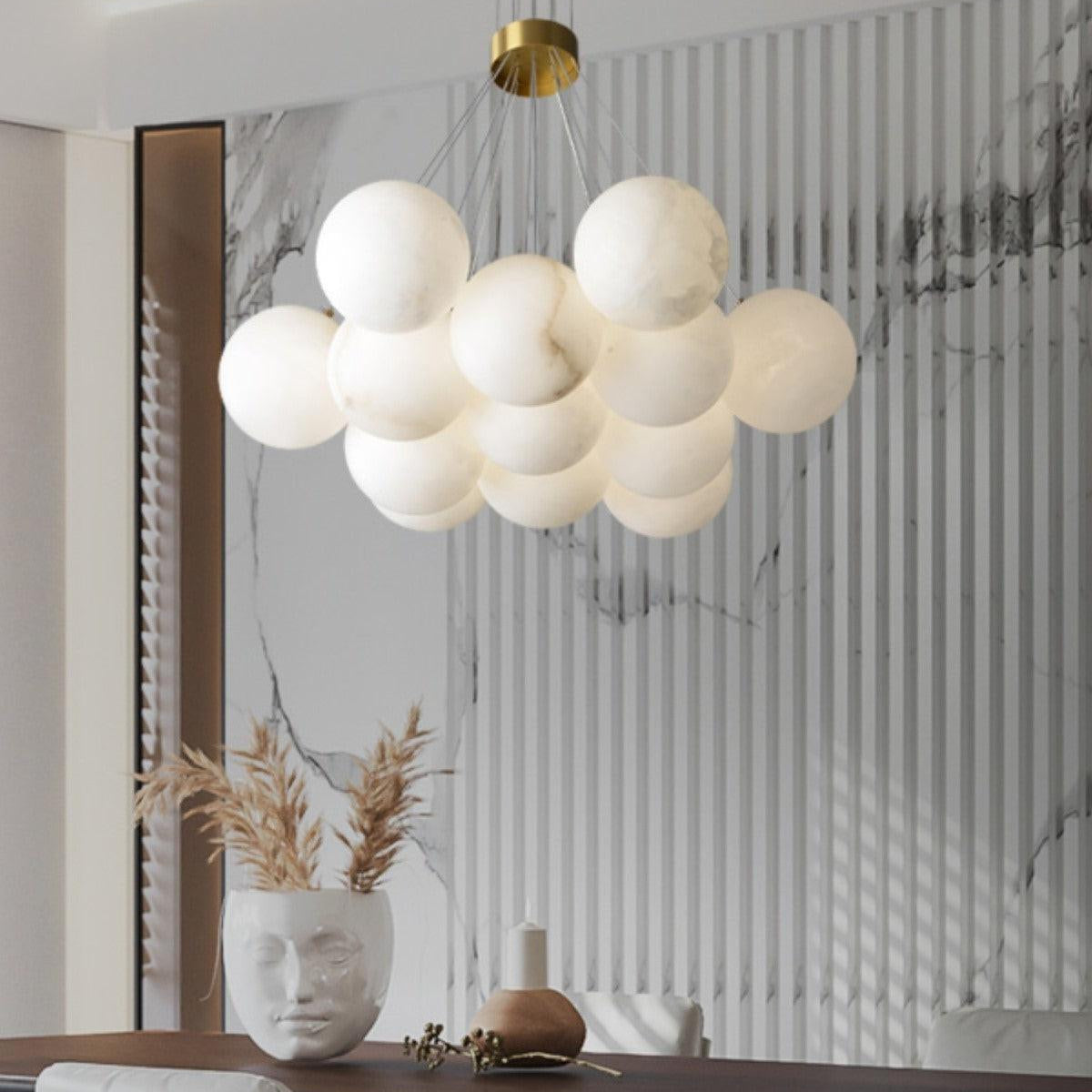 Alabaster Ceiling Pendant 7/19 Lights