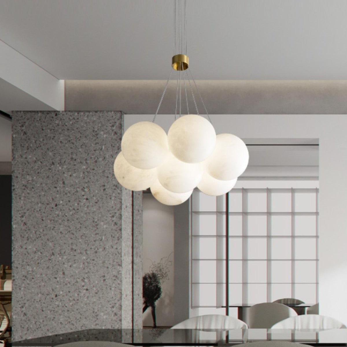 Alabaster Ceiling Pendant 7/19 Lights