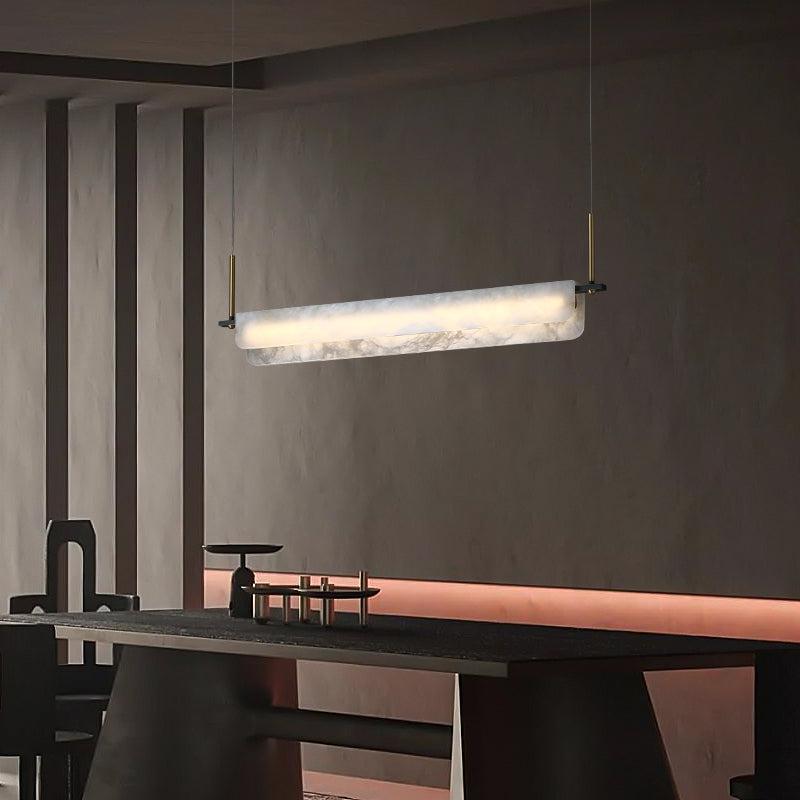 Alabaster Anne Linear Art Chandelier-Blushlighting