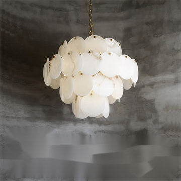 Charlene Marble Multi-Tier Round Chandelier-Chandelier-4 Layer Style A-Blushlighting