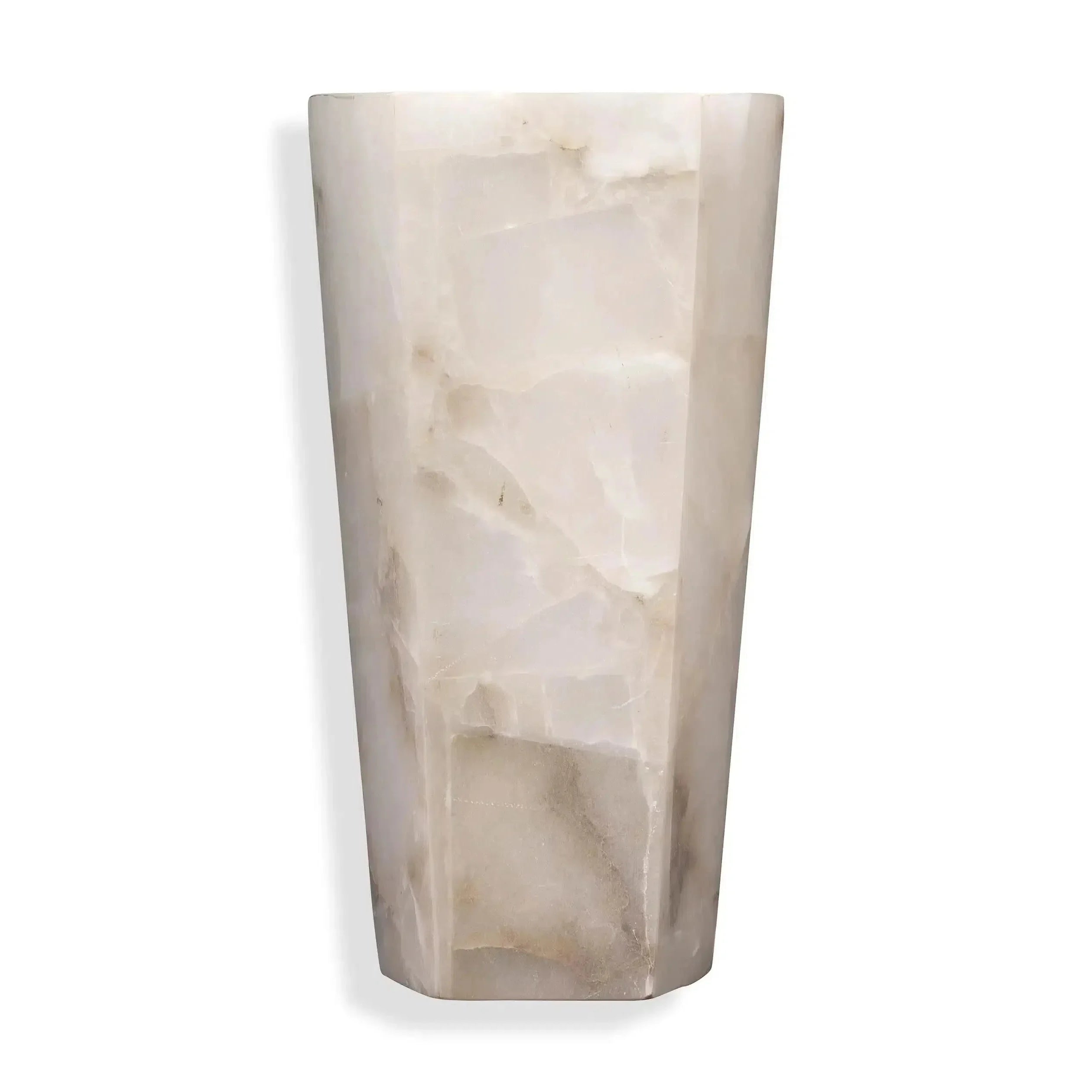 Alabaster Large Hexagonal Sconce-Lighting-Blushlighting