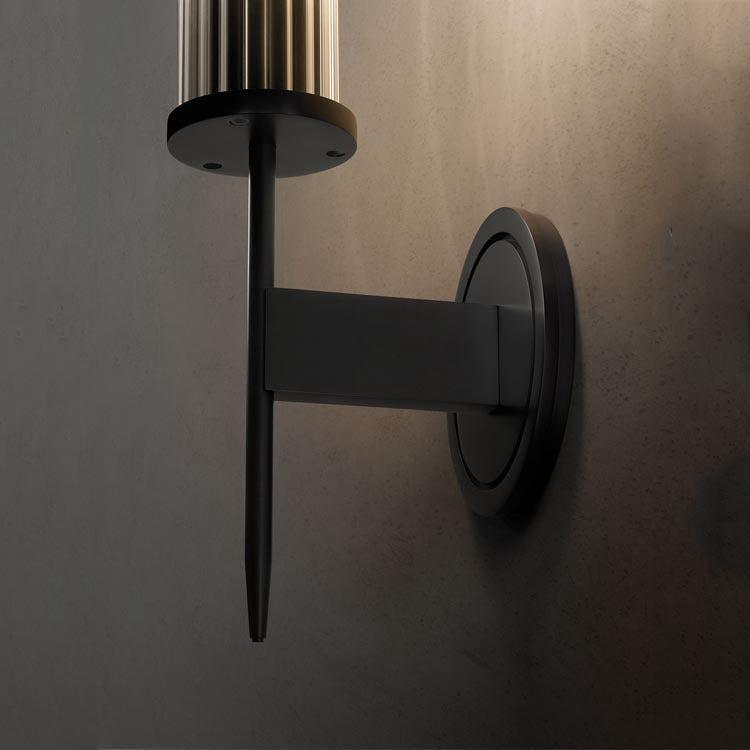 Cannel Industrial Single Candle Wall Sconce