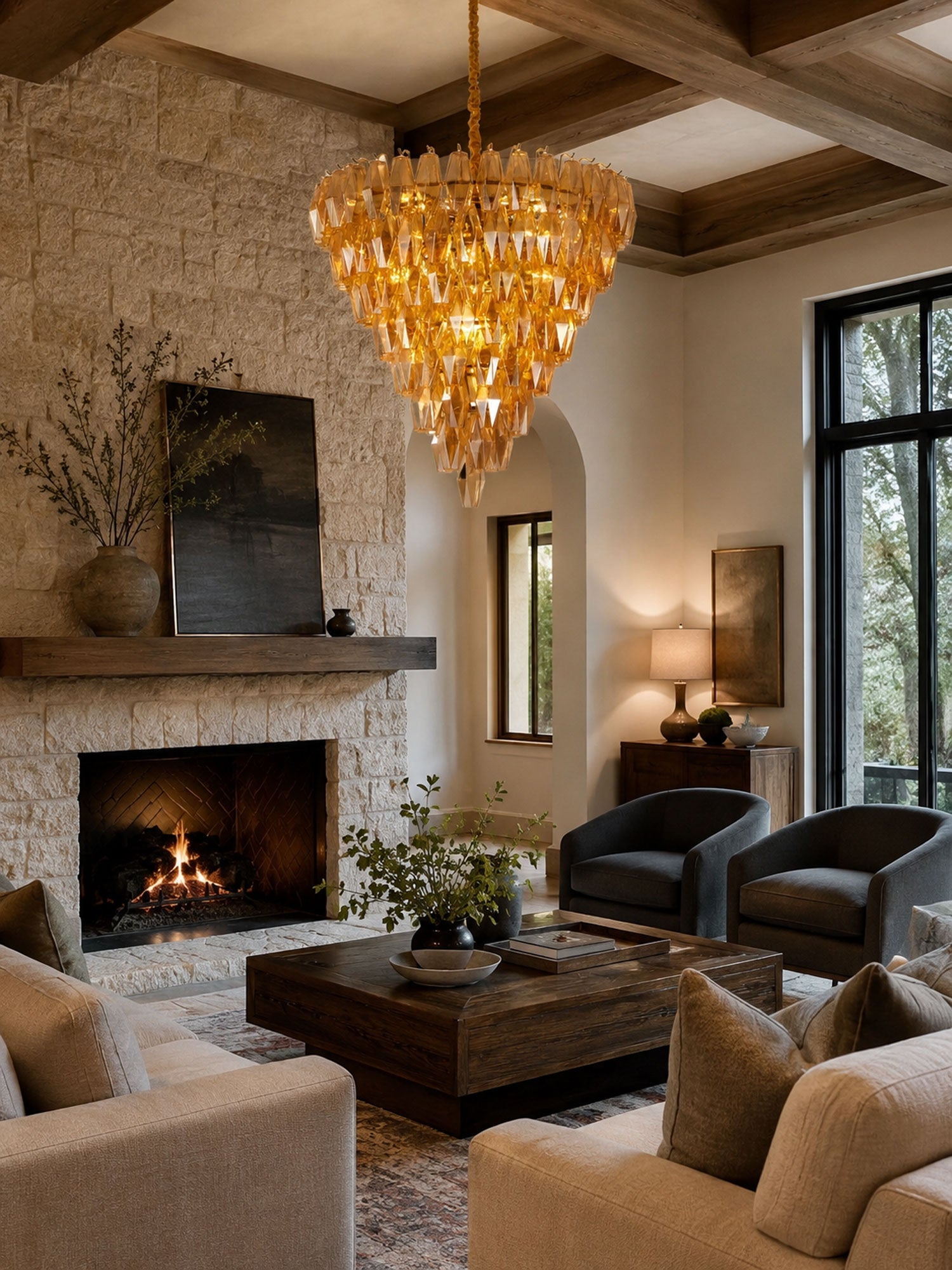 Amber Empire Chandelier - Vakkerlight