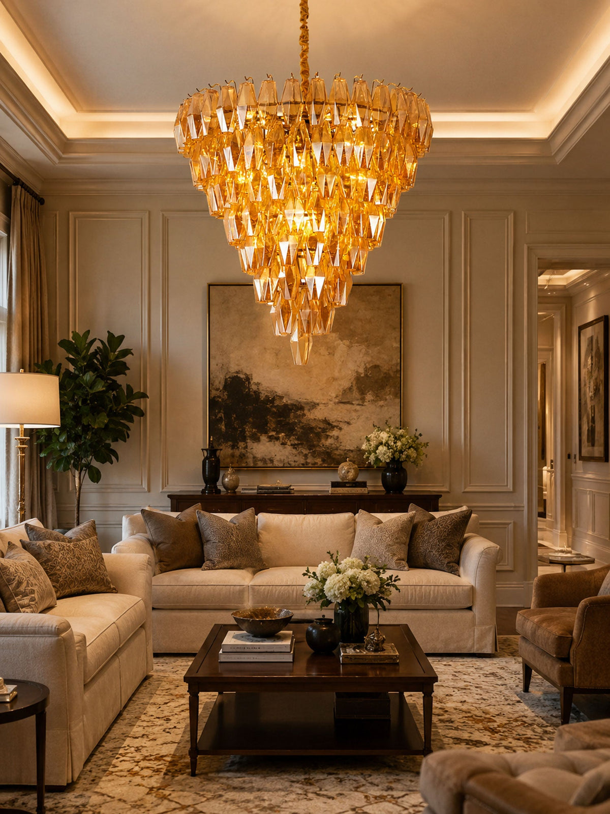 Amber Empire Chandelier - Vakkerlight