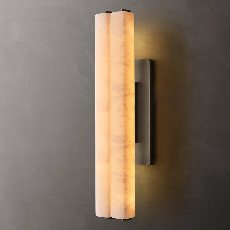 Auduban Alabaster Double Sconce