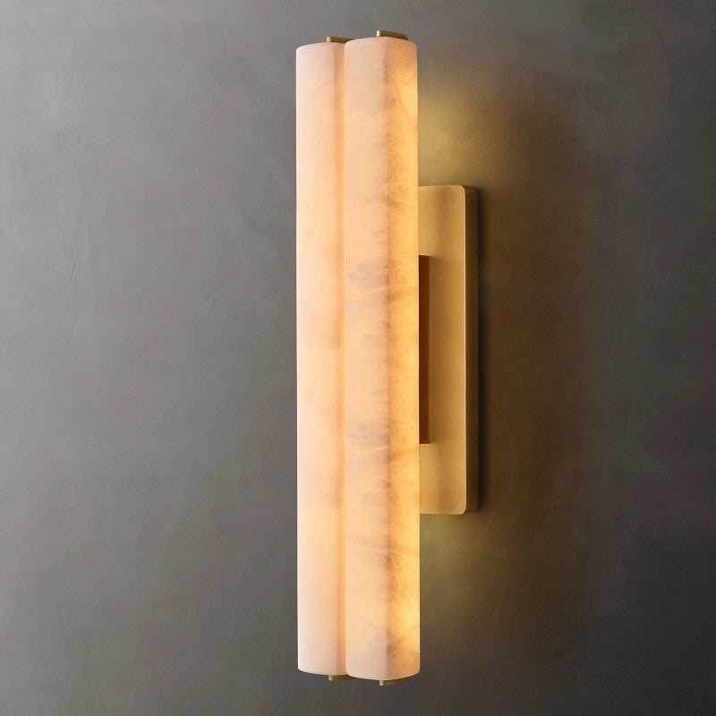Auduban Alabaster Double Sconce