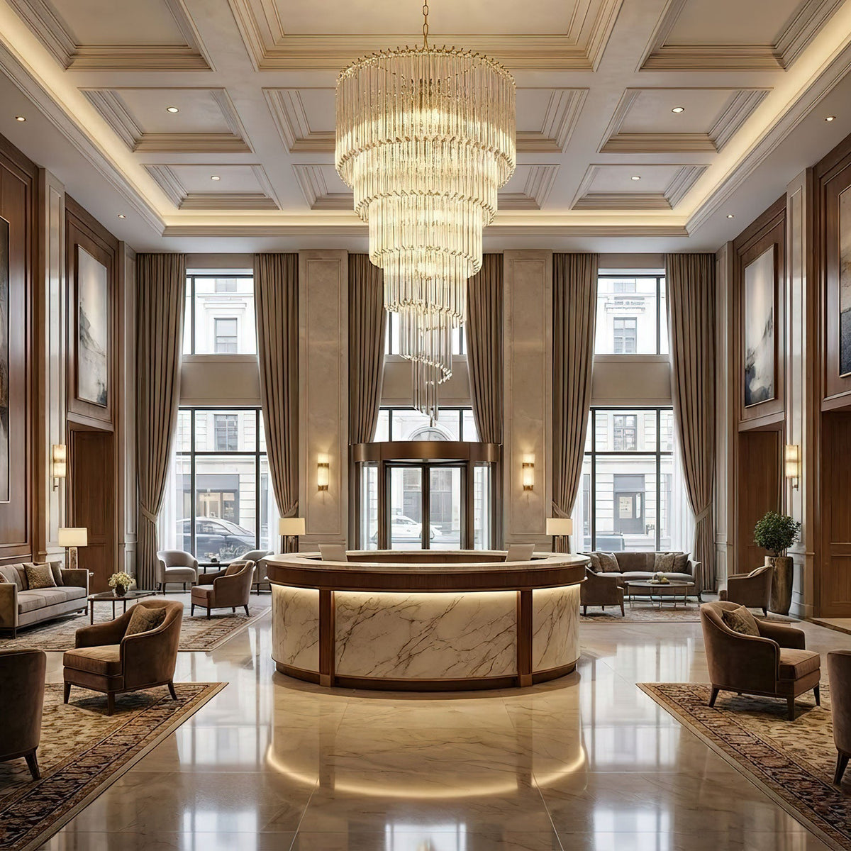 Cascada Spiral Clear Chandelier - Vakkerlight