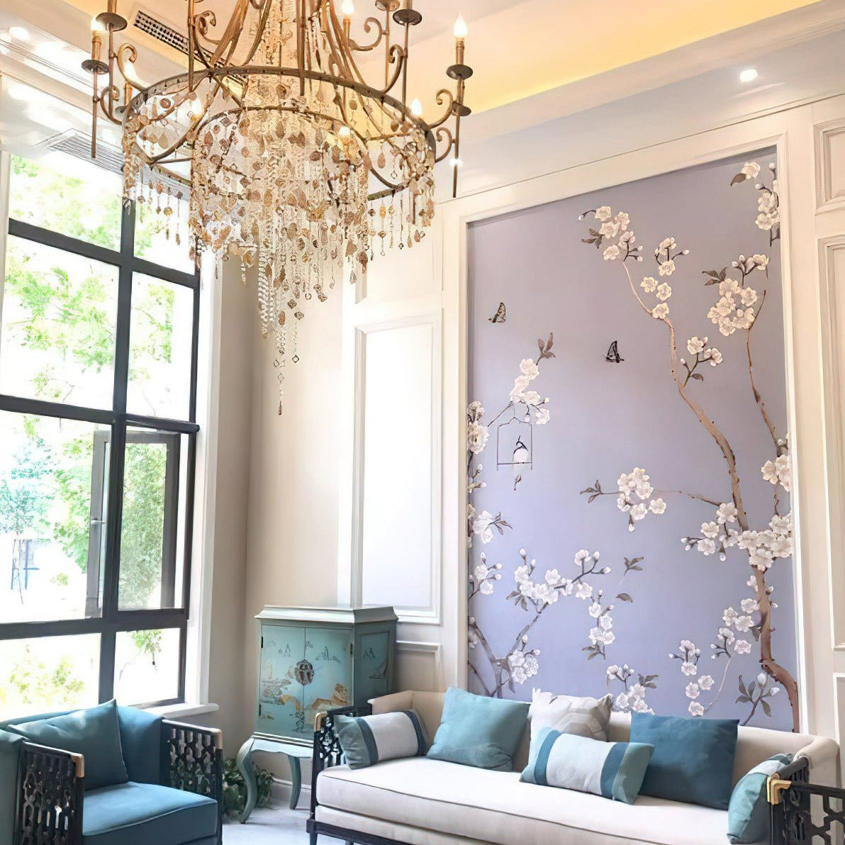 Tatum Lux Shell Crystal Chandelier - Blushlighting