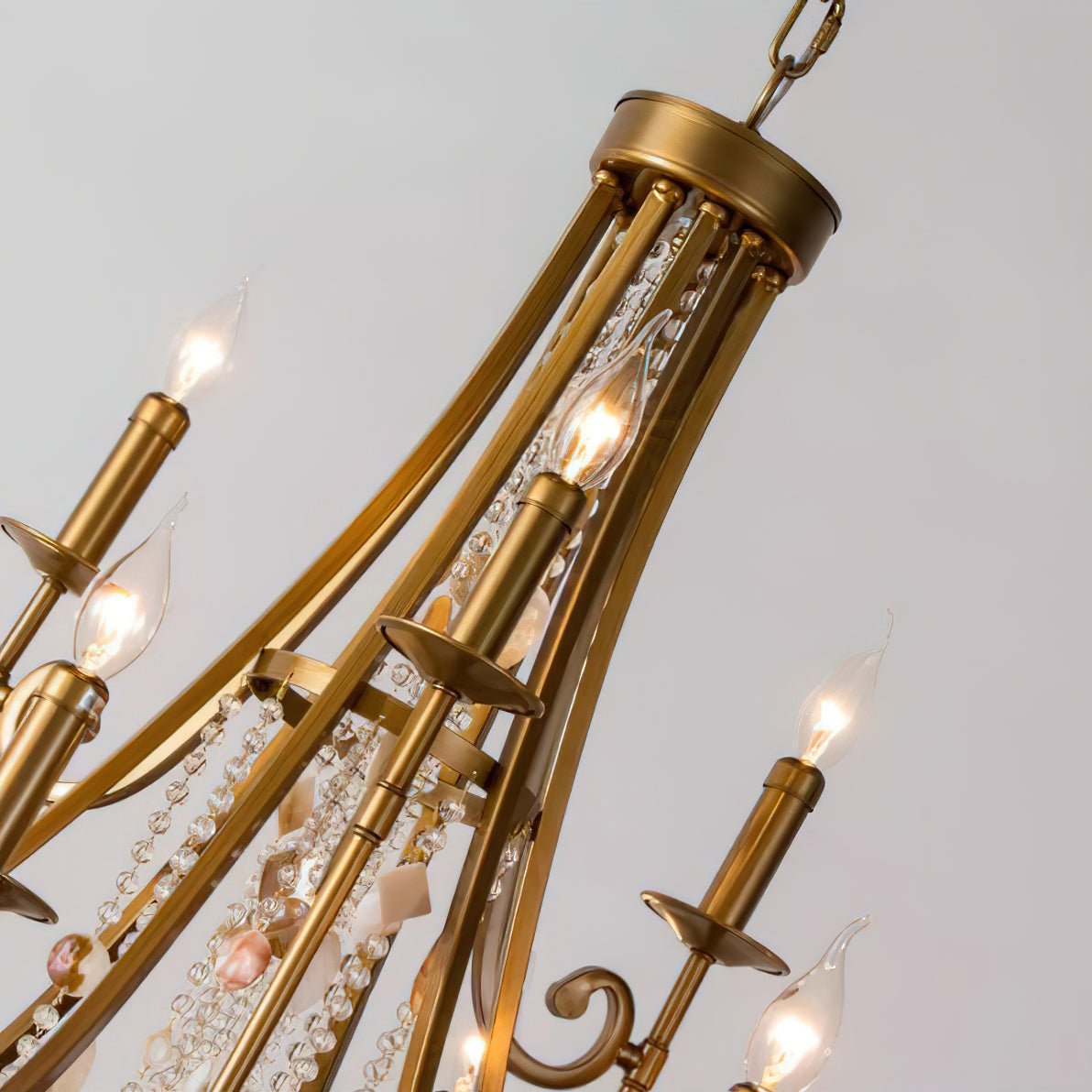 Tatum Lux Shell Crystal Chandelier - Blushlighting