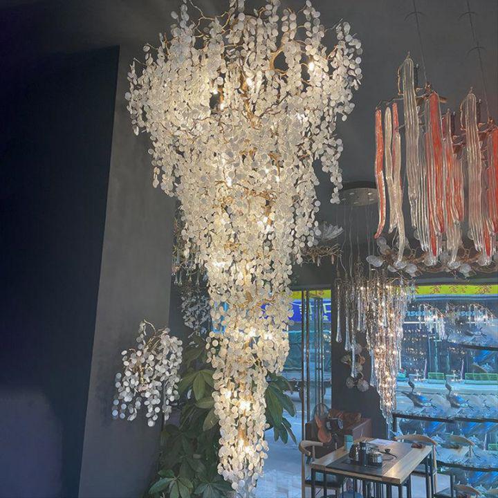 Donna Two-Tier Large Branch Chandelier-chandeliers for dining room,chandeliers for stairways,chandeliers for foyer,chandeliers for bedrooms,chandeliers for kitchen,chandeliers for living room-35.4" D-Blushlighting