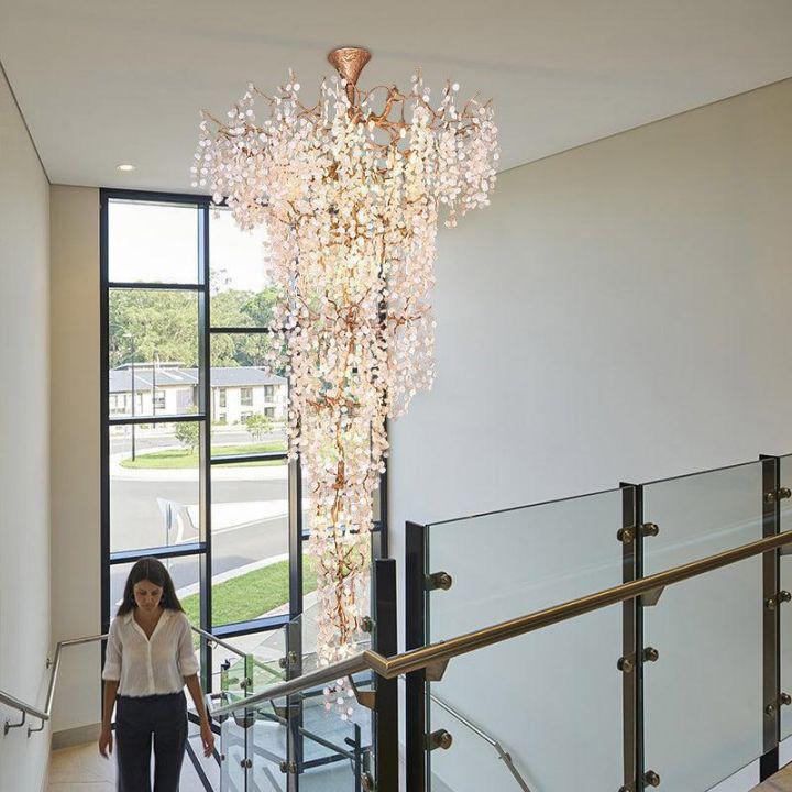 Donna Two-Tier Large Branch Chandelier-chandeliers for dining room,chandeliers for stairways,chandeliers for foyer,chandeliers for bedrooms,chandeliers for kitchen,chandeliers for living room-Blushlighting