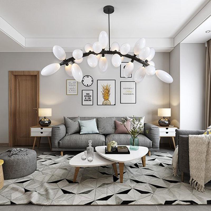 Fashion Grape Artistic Linear Chandelier-chandeliers for dining room,chandeliers for stairw-57.1" L X 31.5" W X 23.6" H-Black-Blushlighting
