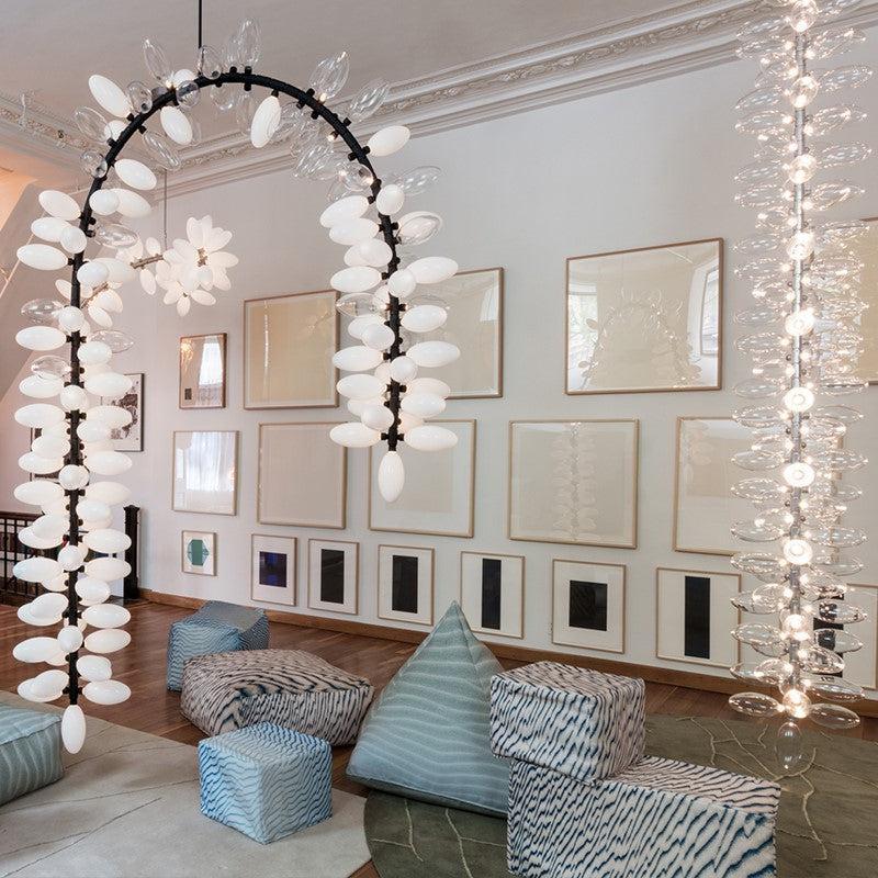 Fashion Vertical Long Grape Chandelier-chandeliers for dining room,chandeliers for stairw-Blushlighting