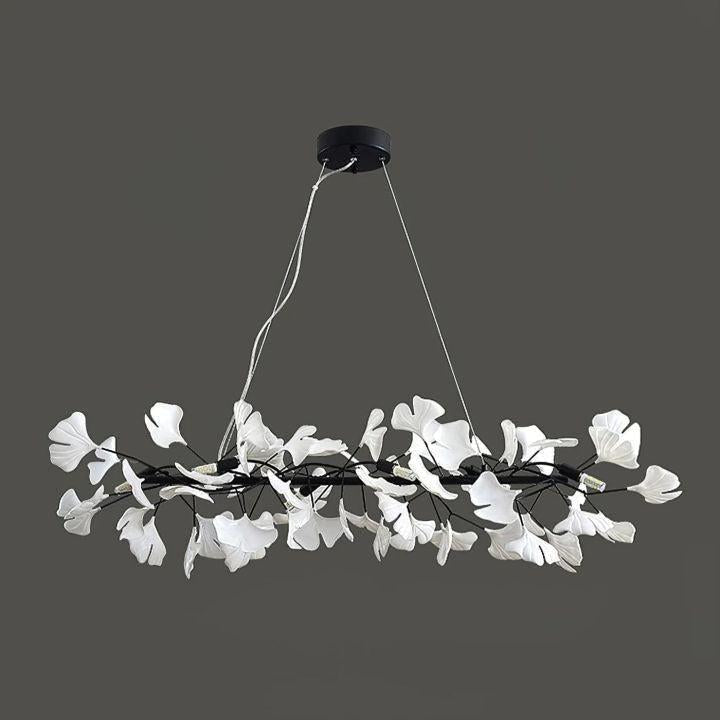 Ginkgo Luxury Chandelier Style E-chandeliers for dining room,chandeliers for stairways,chandeliers for foyer,chandeliers for bedrooms,chandeliers for kitchen,chandeliers for living room-4 Lights: L 39.4''(100cm) x W 11.8''(30cm)-Black+White-Blushlighting
