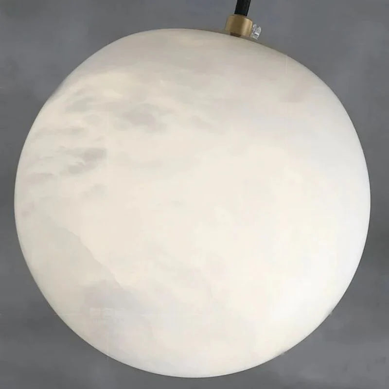 Alabaster Spherical Pendant Light-Blushlighting