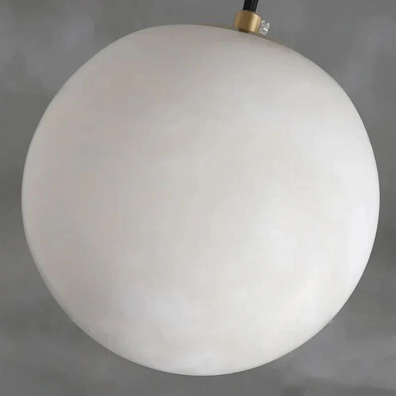 Alabaster Spherical Pendant Light-Blushlighting