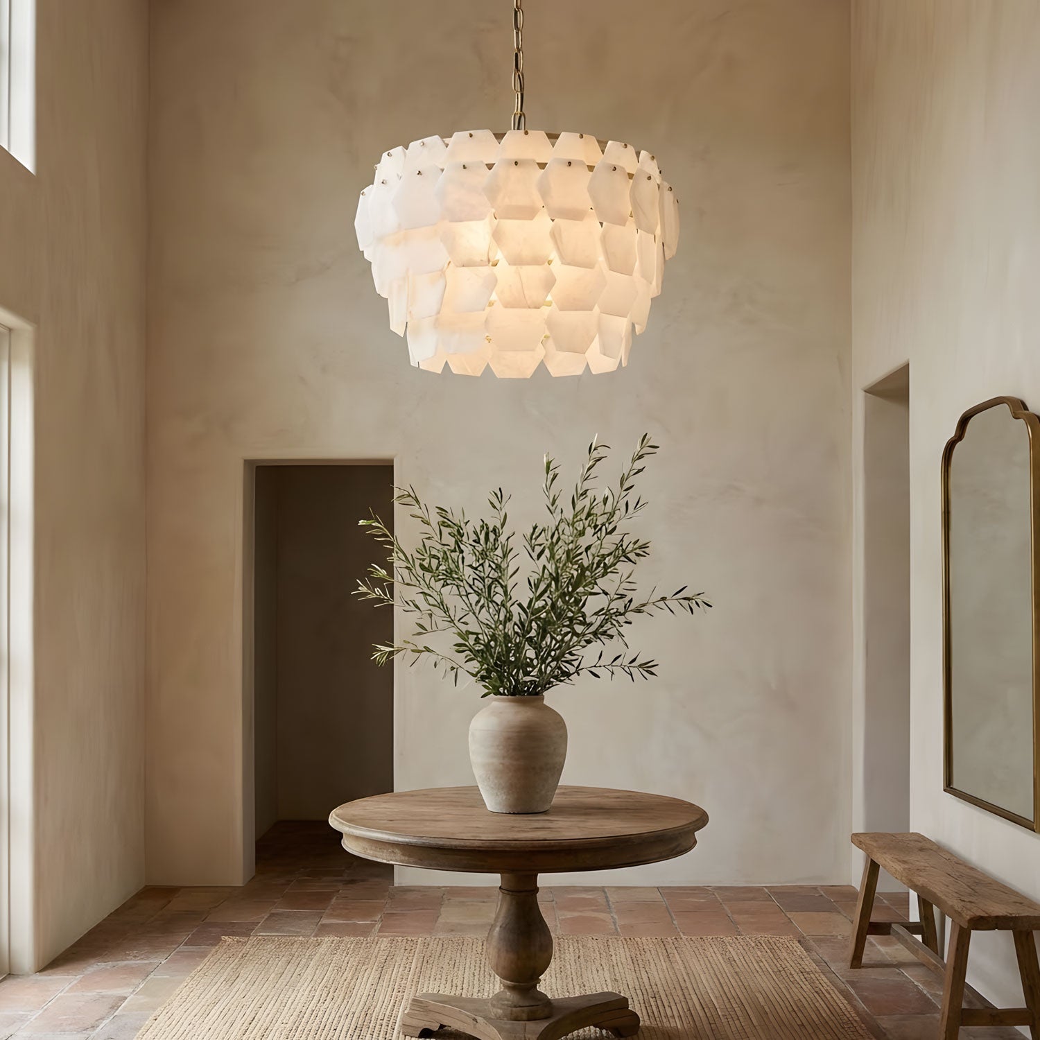 Hexa Cloud Alabaster Pendant Light - Vakkerlight