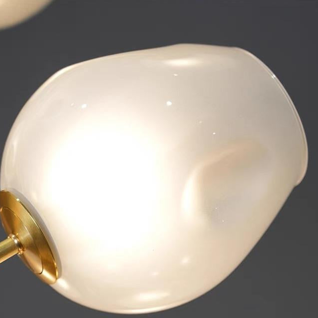 Artistic Glass Lampshade Chandelier with Branches Design for High Ceilings-Blushlighting