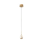 Kimma Round LED Pendant-Pendant for living room,Pendant for kitchen,Pendant for bathrooms,Pendant for bedrooms,Pendant for foyer,Pendant for stairways,Pendant for dining room-Lacquered Burnished Brass-1 Light-Blushlighting