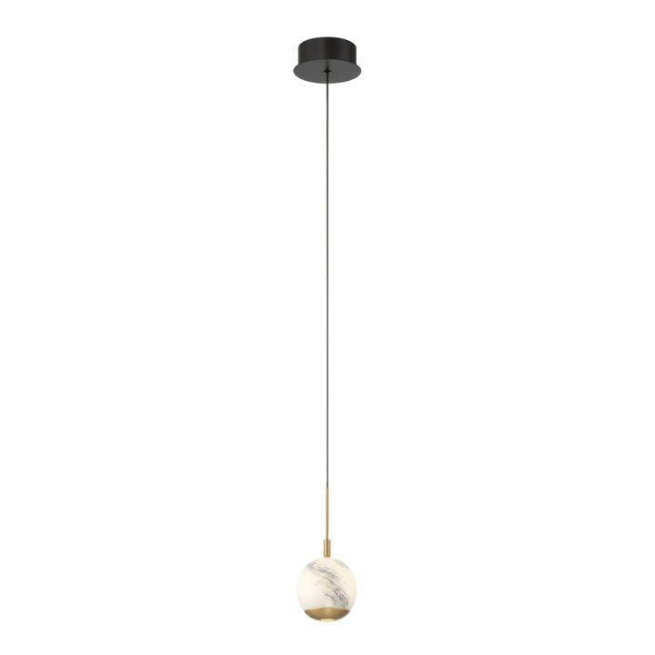 Kimma Round LED Pendant-Pendant for living room,Pendant for kitchen,Pendant for bathrooms,Pendant for bedrooms,Pendant for foyer,Pendant for stairways,Pendant for dining room-Matte Black-1 Light-Blushlighting