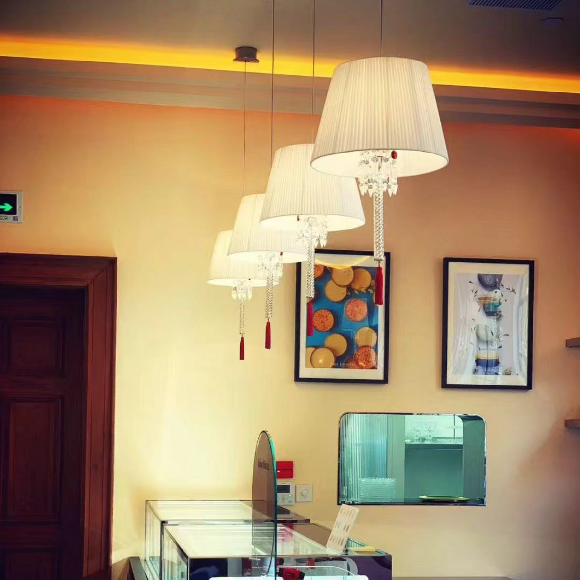 Luxury Modern Lampshade Crystal Pendant Light Fixture