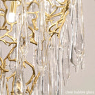Modern Crystal Droplet Branch Staircase Chandelier-Blushlighting