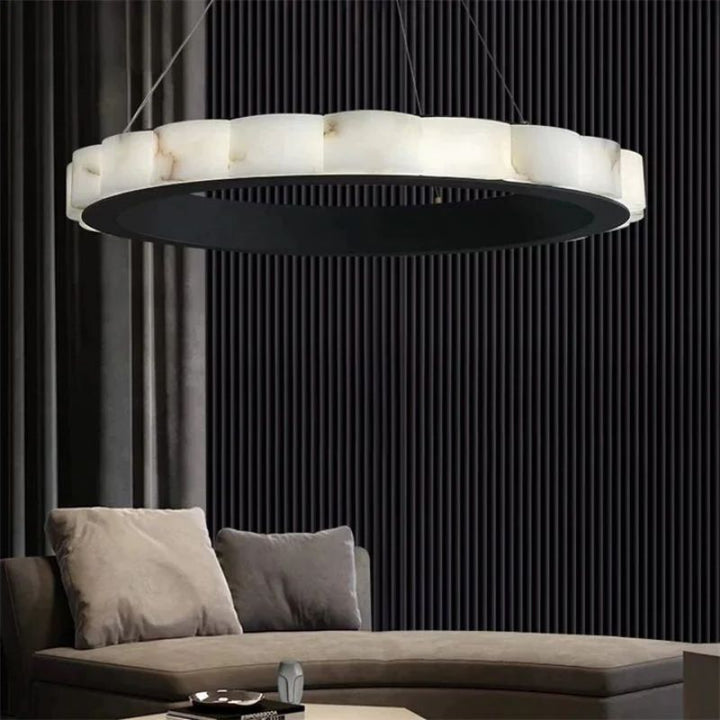 Alabaster Cloudy Chandelier-Chandelier-32"-Blushlighting