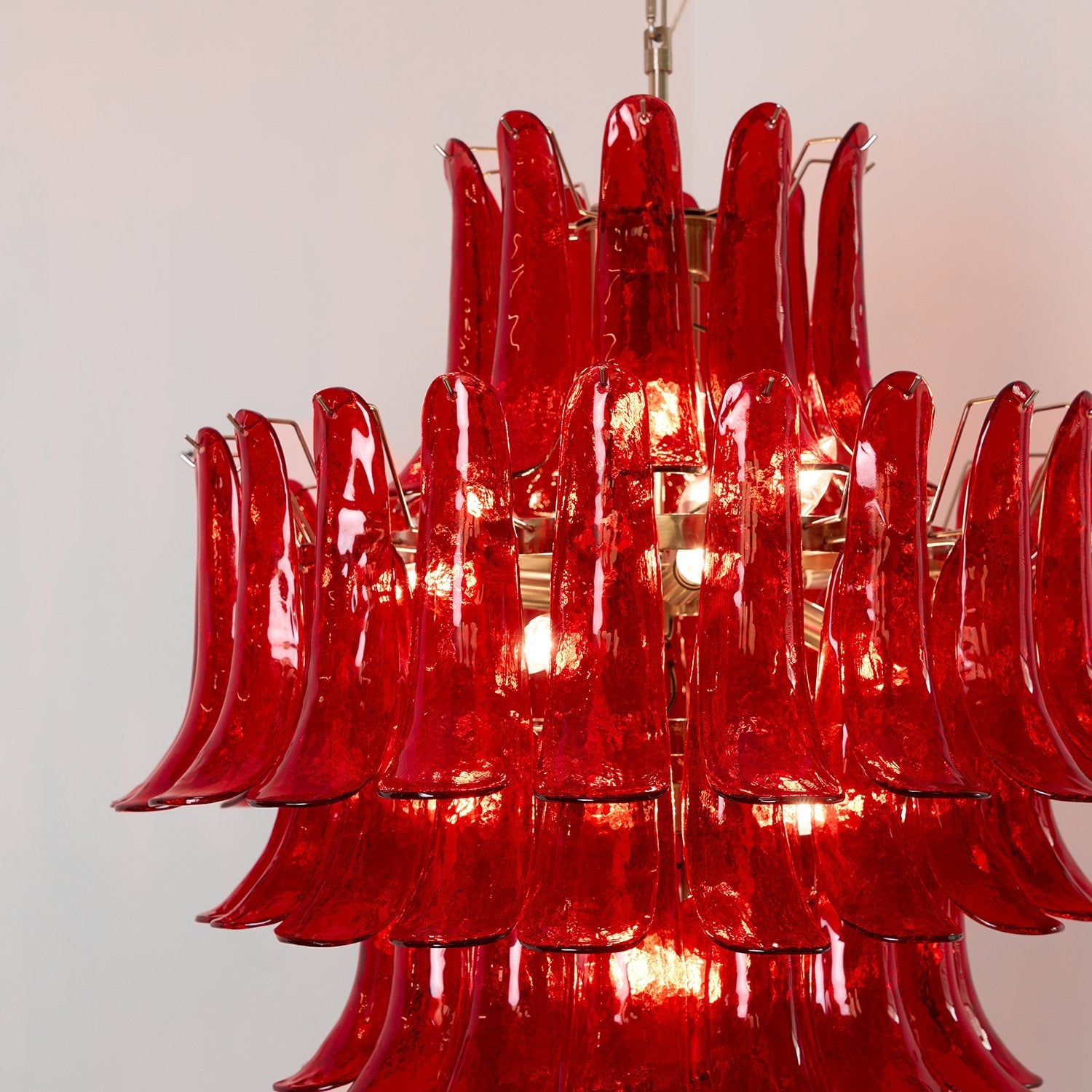 Murano Crimson Cascade Chandelier - Vakkerlight