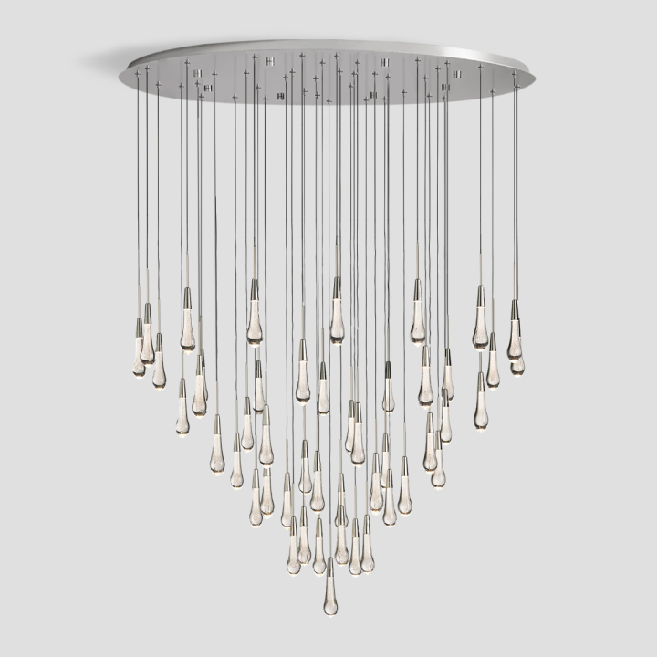 Soltaire Round Chandelier 17" 24" 36“ 58“