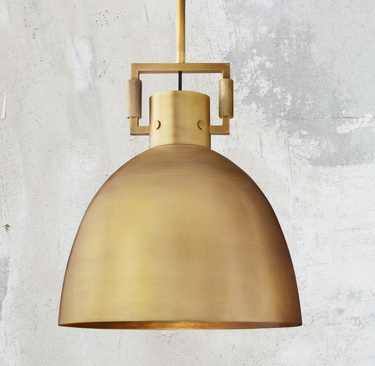 Machine Metal Cloche Pendant